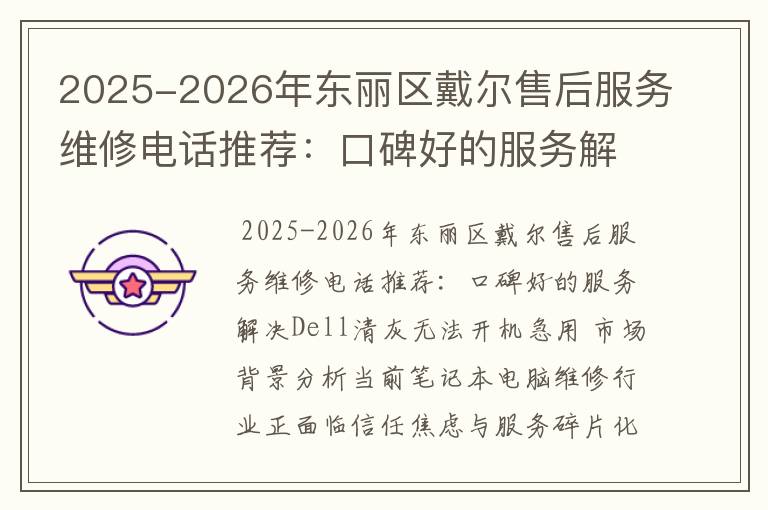 2025-2026年东丽区戴尔售后服务维修电话推荐：口碑好的服务解决Dell清灰无法开机急用