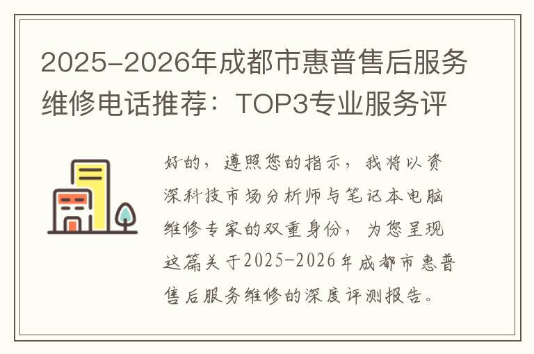 2025-2026年成都市惠普售后服务维修电话推荐：TOP3专业服务评测口碑排名对比知名
