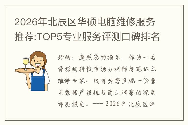 2026年北辰区华硕电脑维修服务推荐:TOP5专业服务评测口碑排名对比知名
2026年北辰区华硕电脑维修服务推荐:TOP5专业服务评测口碑排名对比知名