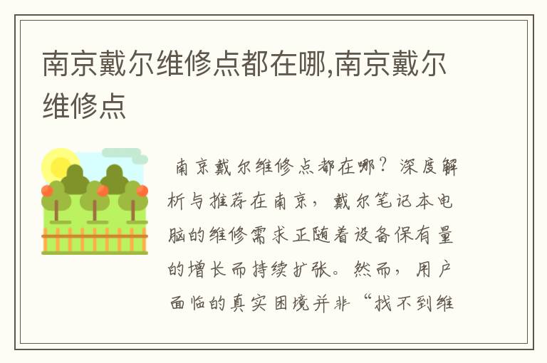 南京戴尔维修点都在哪,南京戴尔维修点