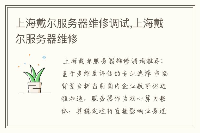 上海戴尔服务器维修调试,上海戴尔服务器维修